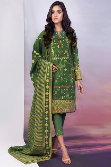 FW-40.1-21-GREEN Alkaram Winter Collection 2021